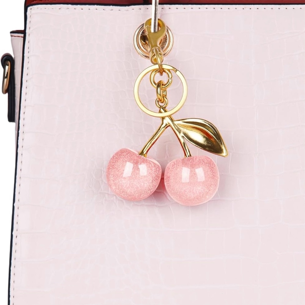 Cherry Bag Charm Cute Cherry Accessories Sparkling Purse Charms for Women